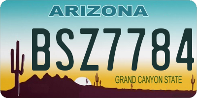 AZ license plate BSZ7784