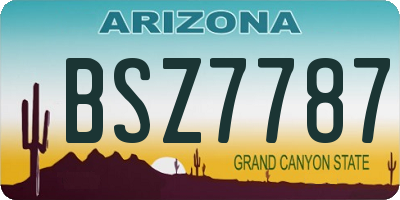 AZ license plate BSZ7787