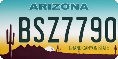 AZ license plate BSZ7790