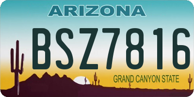 AZ license plate BSZ7816