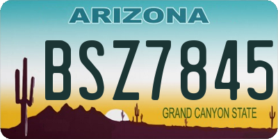 AZ license plate BSZ7845