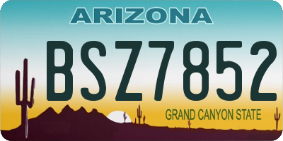 AZ license plate BSZ7852