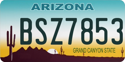 AZ license plate BSZ7853