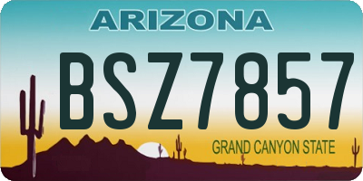 AZ license plate BSZ7857