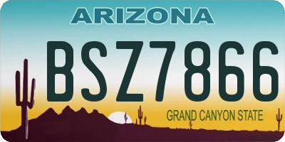 AZ license plate BSZ7866