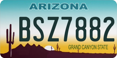 AZ license plate BSZ7882