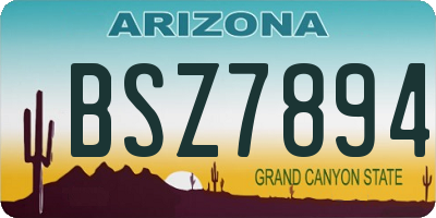 AZ license plate BSZ7894