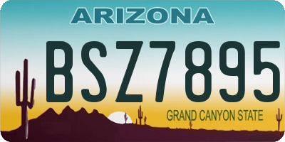 AZ license plate BSZ7895