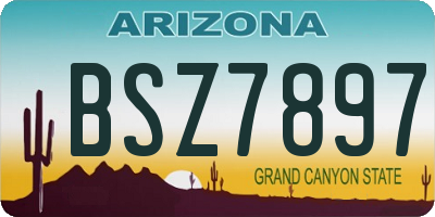 AZ license plate BSZ7897