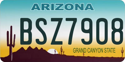 AZ license plate BSZ7908