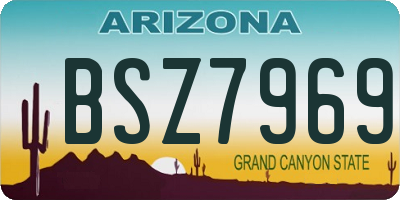 AZ license plate BSZ7969