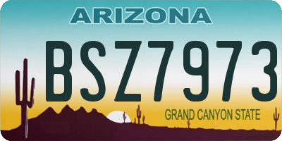 AZ license plate BSZ7973