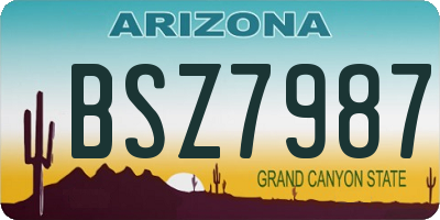 AZ license plate BSZ7987