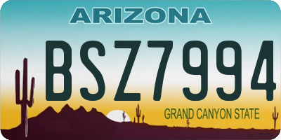 AZ license plate BSZ7994