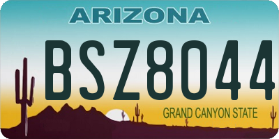 AZ license plate BSZ8044