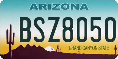 AZ license plate BSZ8050