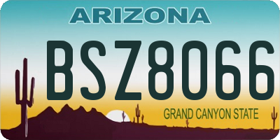 AZ license plate BSZ8066