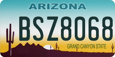 AZ license plate BSZ8068