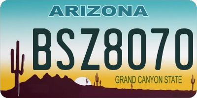 AZ license plate BSZ8070