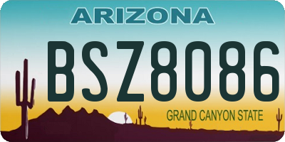 AZ license plate BSZ8086