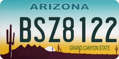 AZ license plate BSZ8122