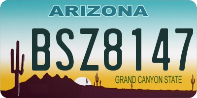 AZ license plate BSZ8147