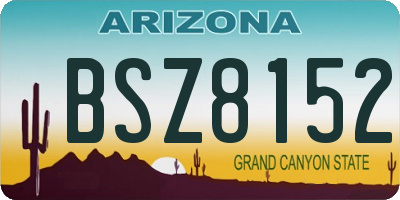 AZ license plate BSZ8152