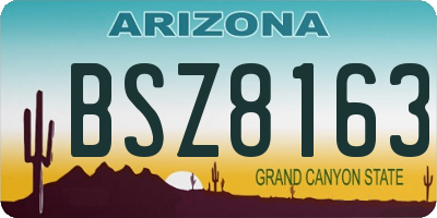 AZ license plate BSZ8163