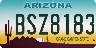 AZ license plate BSZ8183