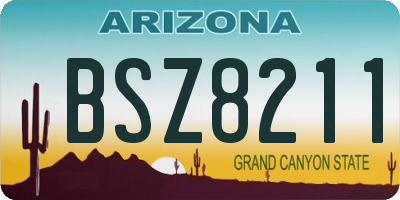 AZ license plate BSZ8211