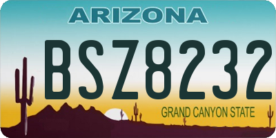 AZ license plate BSZ8232