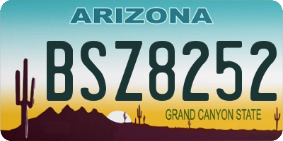 AZ license plate BSZ8252