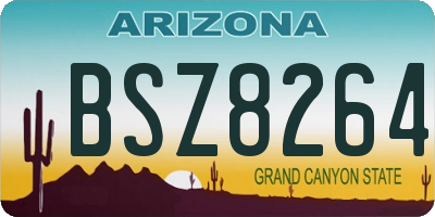 AZ license plate BSZ8264