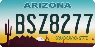 AZ license plate BSZ8277