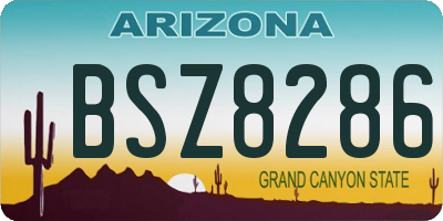 AZ license plate BSZ8286