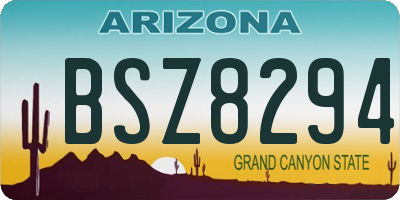 AZ license plate BSZ8294