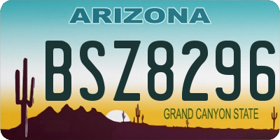 AZ license plate BSZ8296