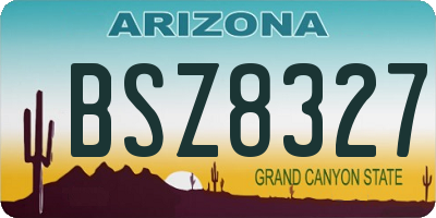 AZ license plate BSZ8327