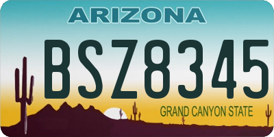 AZ license plate BSZ8345