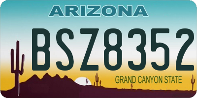 AZ license plate BSZ8352