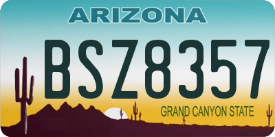 AZ license plate BSZ8357