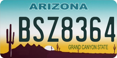 AZ license plate BSZ8364