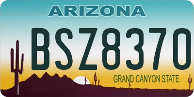 AZ license plate BSZ8370