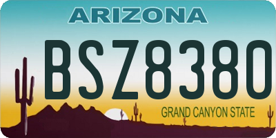 AZ license plate BSZ8380