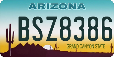 AZ license plate BSZ8386