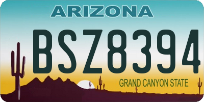 AZ license plate BSZ8394