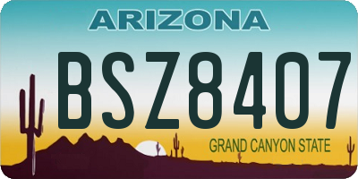 AZ license plate BSZ8407