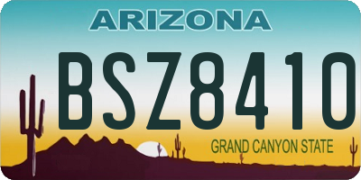 AZ license plate BSZ8410