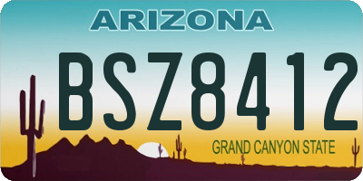 AZ license plate BSZ8412