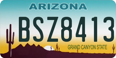 AZ license plate BSZ8413